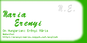 maria erenyi business card