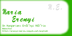 maria erenyi business card